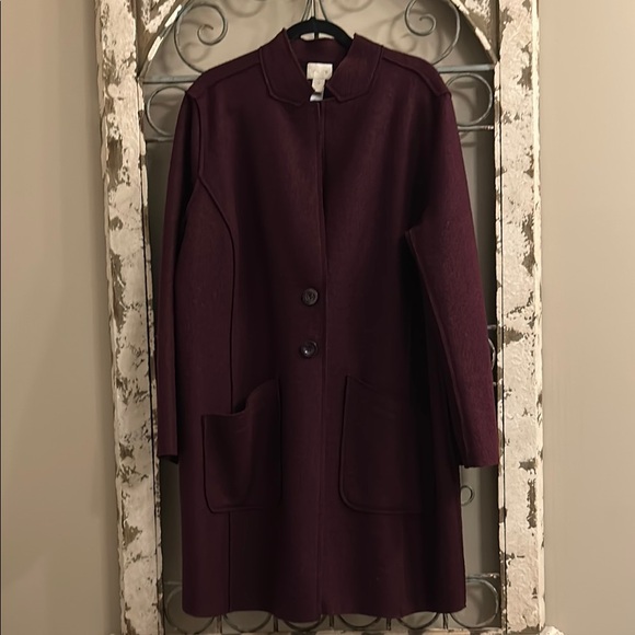 Chico’s Elegant Purple Coat with Pockets - Picture 1 of 12